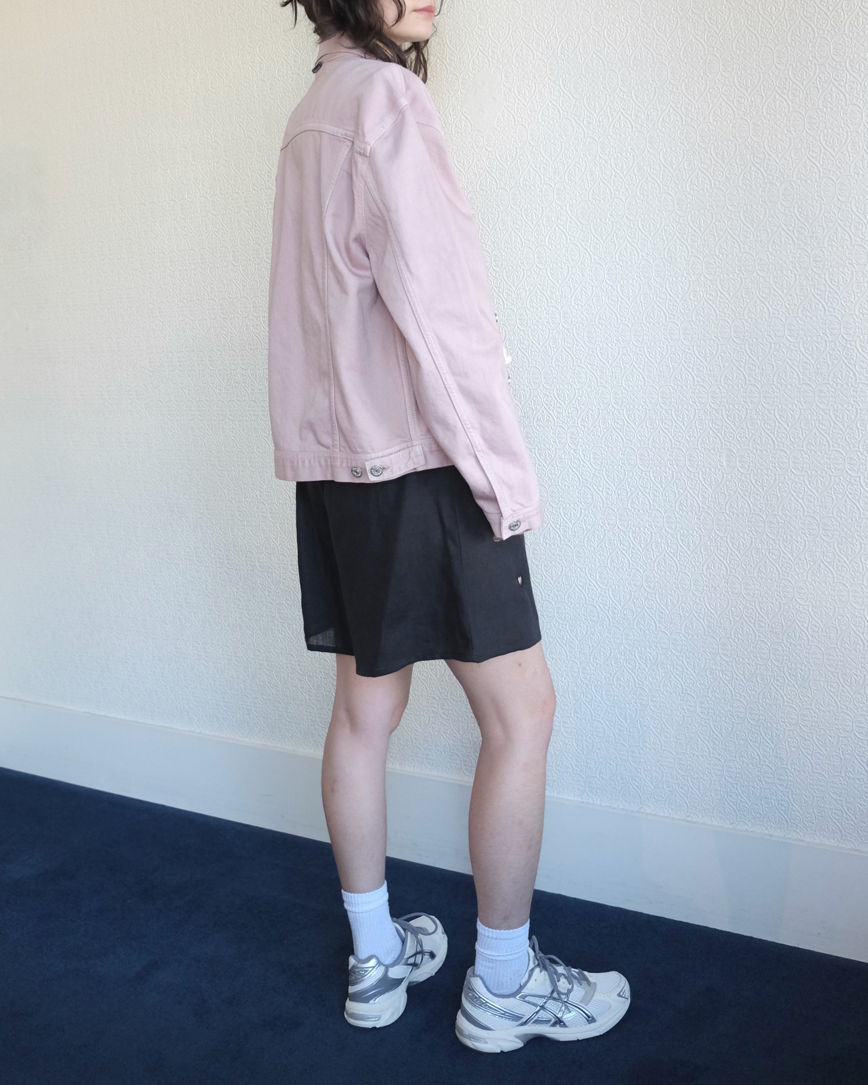 Dydine Heart Shorts, Black Linen