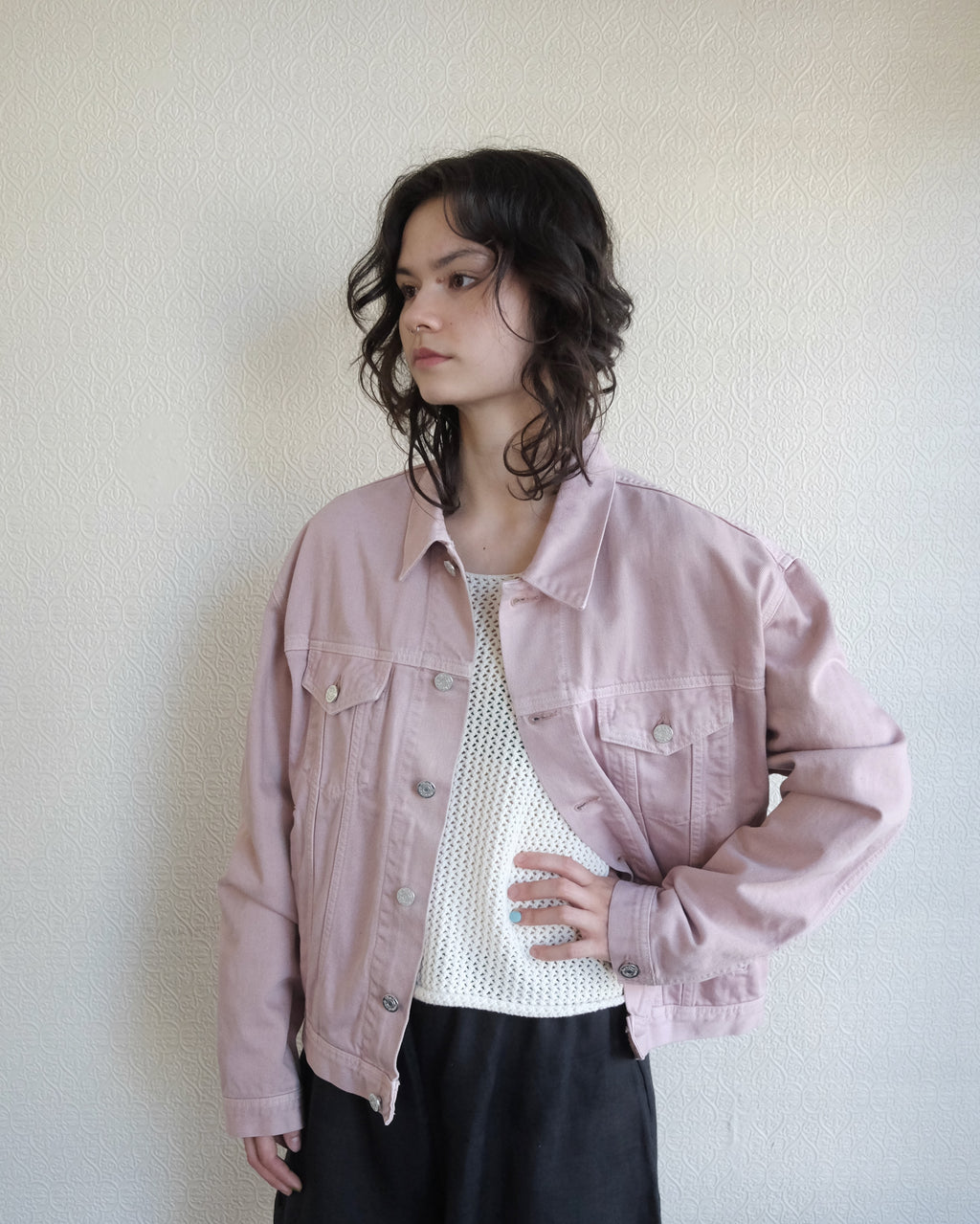 Liverpool Denim Jacket, Rose Smoke