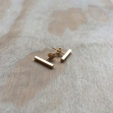 Bar Studs, gold plated
