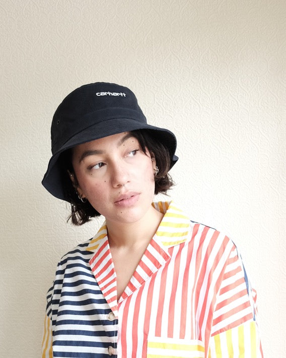 Script Bucket Hat, Black