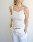 Ribbed Tank, Off White