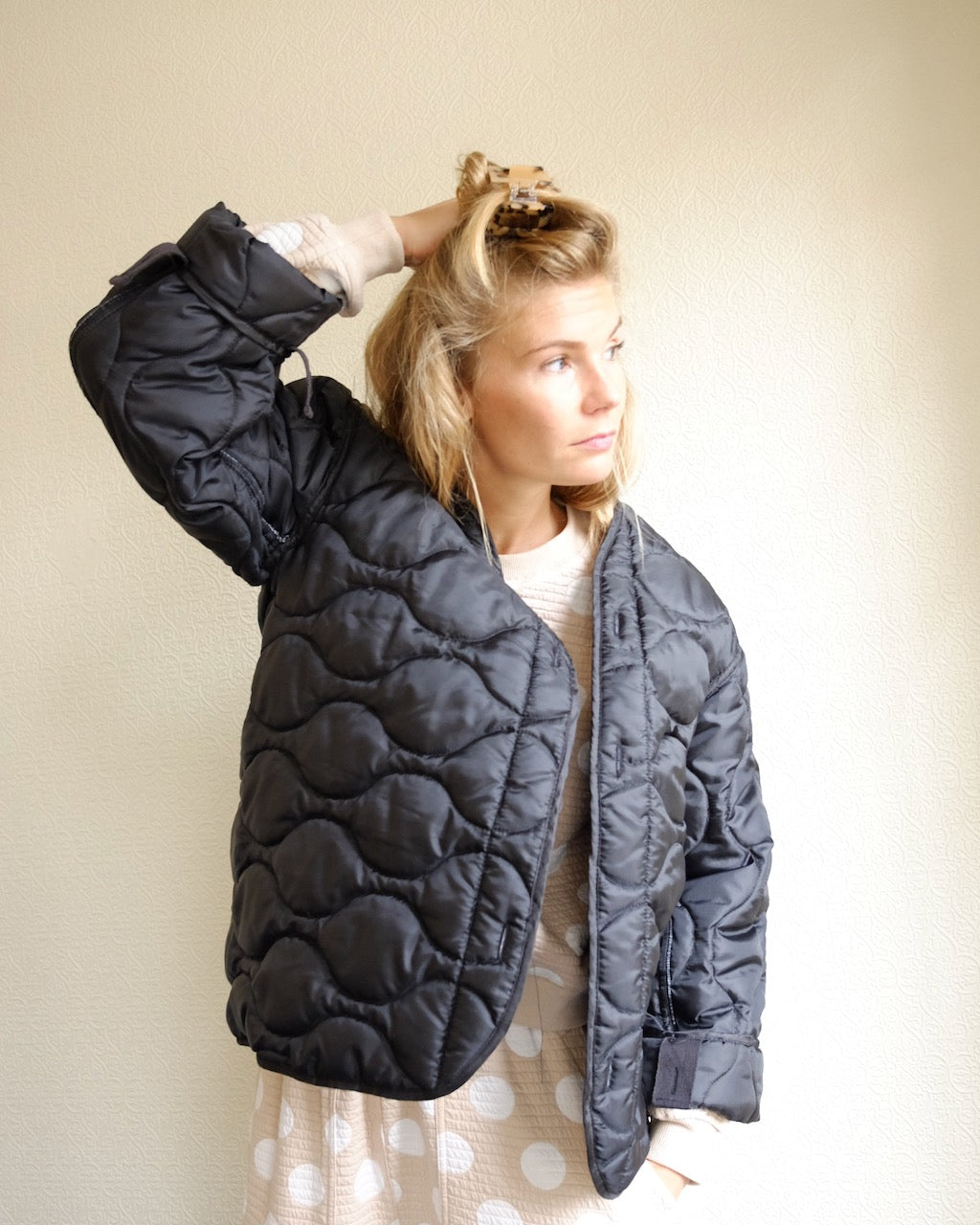 Vintage Military Liner, Black