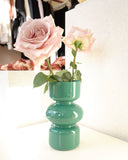 Painted Glass Vase, Jade Green