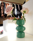 Painted Glass Vase, Jade Green