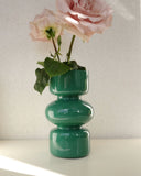 Painted Glass Vase, Jade Green