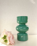 Painted Glass Vase, Jade Green