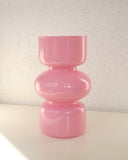 Painted Glass Vase, Bubblegum Pink