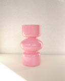 Painted Glass Vase, Bubblegum Pink