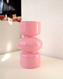 Painted Glass Vase, Bubblegum Pink