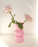 Painted Glass Vase, Bubblegum Pink