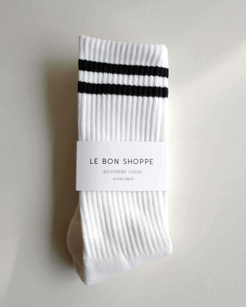 MENS Boyfriend Socks, Classic White