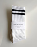 MENS Boyfriend Socks, Classic White