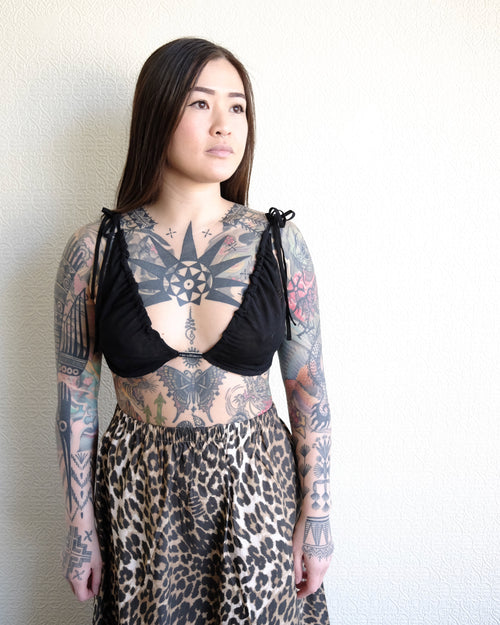 Mesh Bra Top, Black