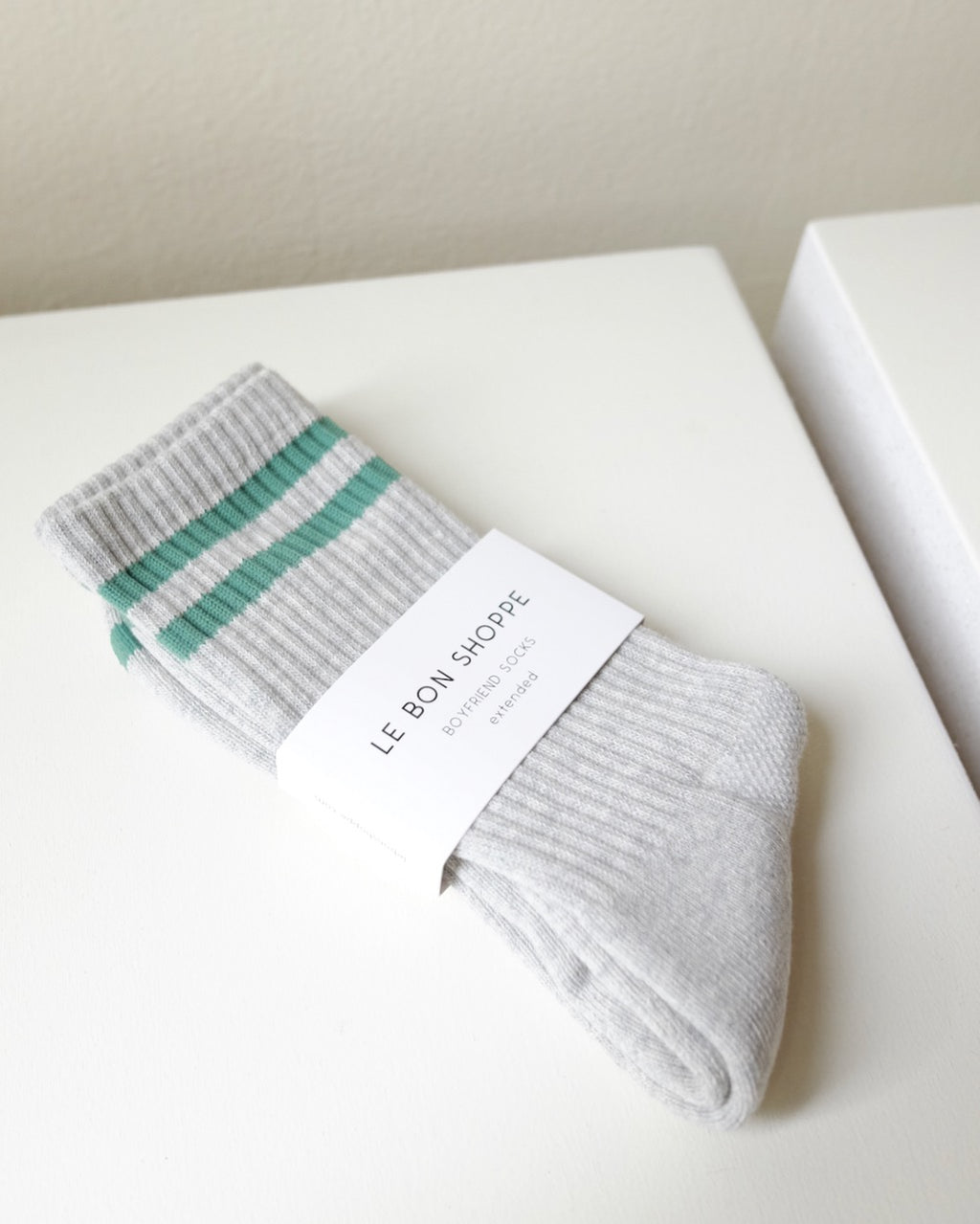MENS Boyfriend Socks, Light Grey