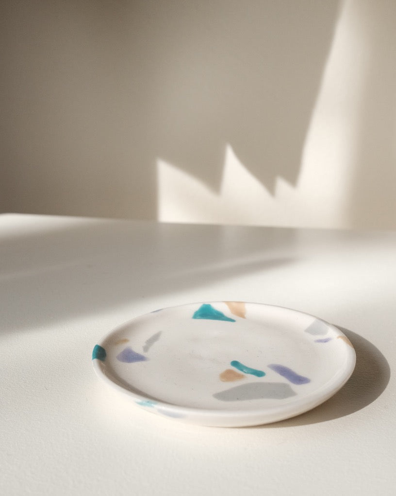 Terrazzo Dish, Aqua
