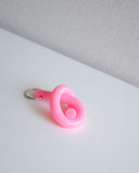 Knot Keychain, Opaque Raspberry