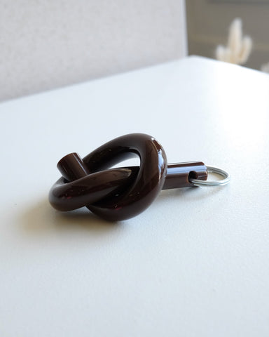 Knot Keychain, Chocolate