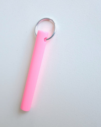 Rod Keychain, Opaque Raspberry