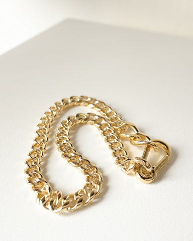 Curb Necklace, Gold