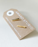 Bar Studs, gold plated