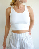 Sporty Tank, Washed White
