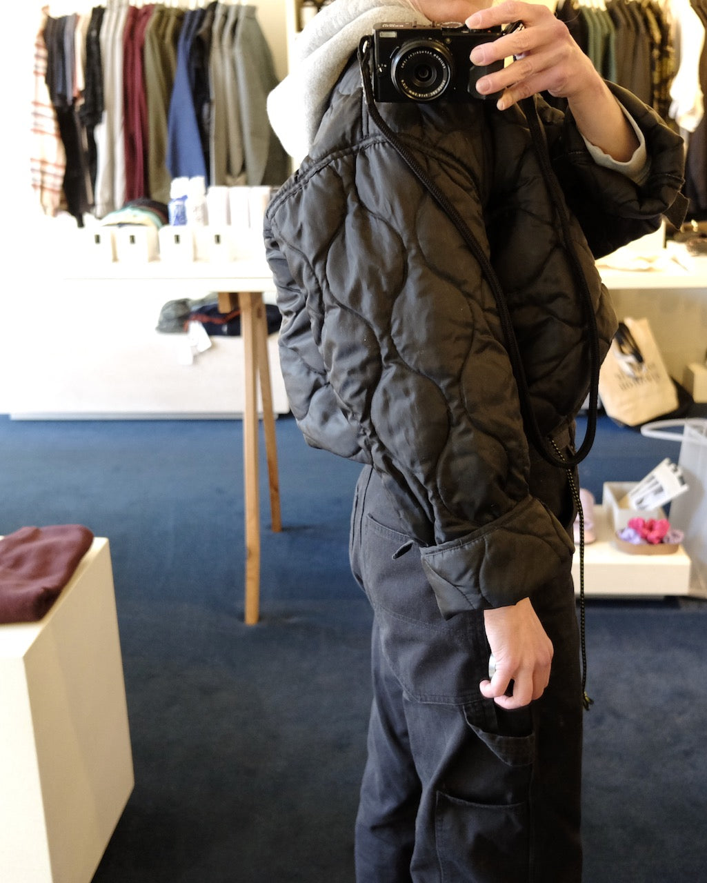 Cropped Military Liner, Olive