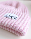 Recycled Wool Beanie, Lilac Sachet