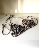 Leopard Tie Bikini Top