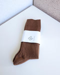 Rib Ankle Socks, Ocular Brown