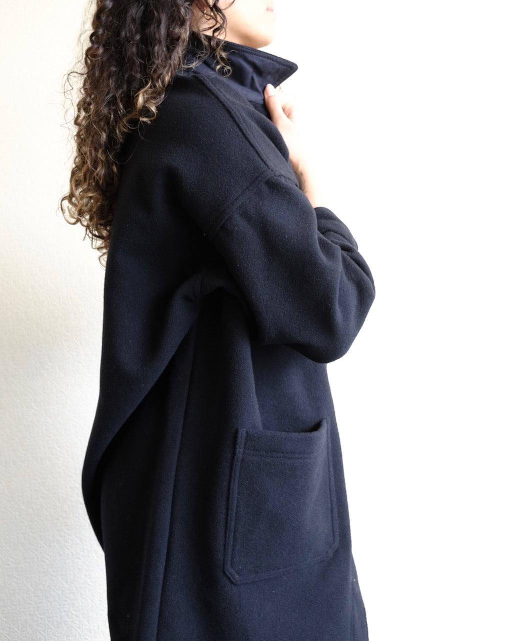 VETRA Melton Wool Coat, Navy