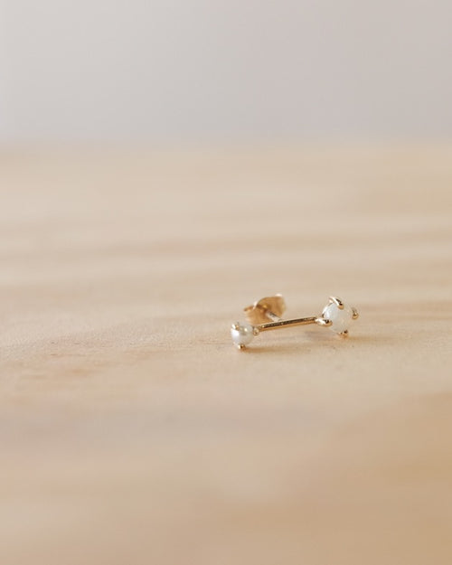 Opal and Pearl Orbit Stud