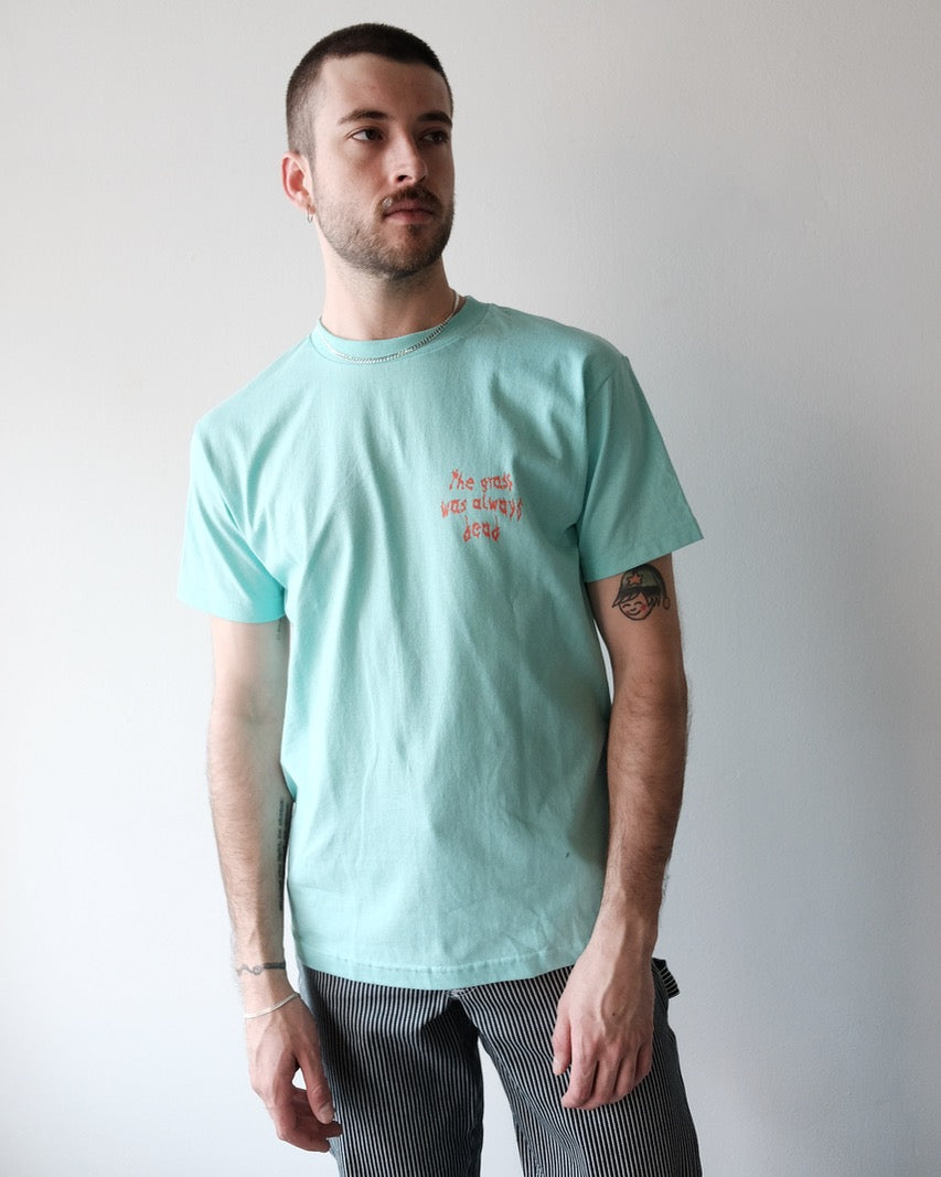 DATE NITE Tee, The Grass Was Always Dead BLUE