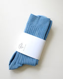 Rib Ankle Socks, Isatis Blue