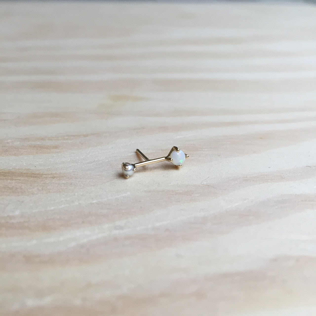 Opal and Pearl Orbit Stud