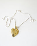 Heart Necklace, Brass