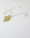 Heart Necklace, Brass