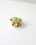 Suede Ring, Light Blue