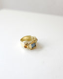 Suede Ring, Light Blue