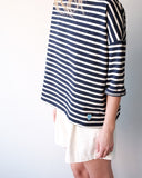 Oversize Short Sleeve, Navy Stripe