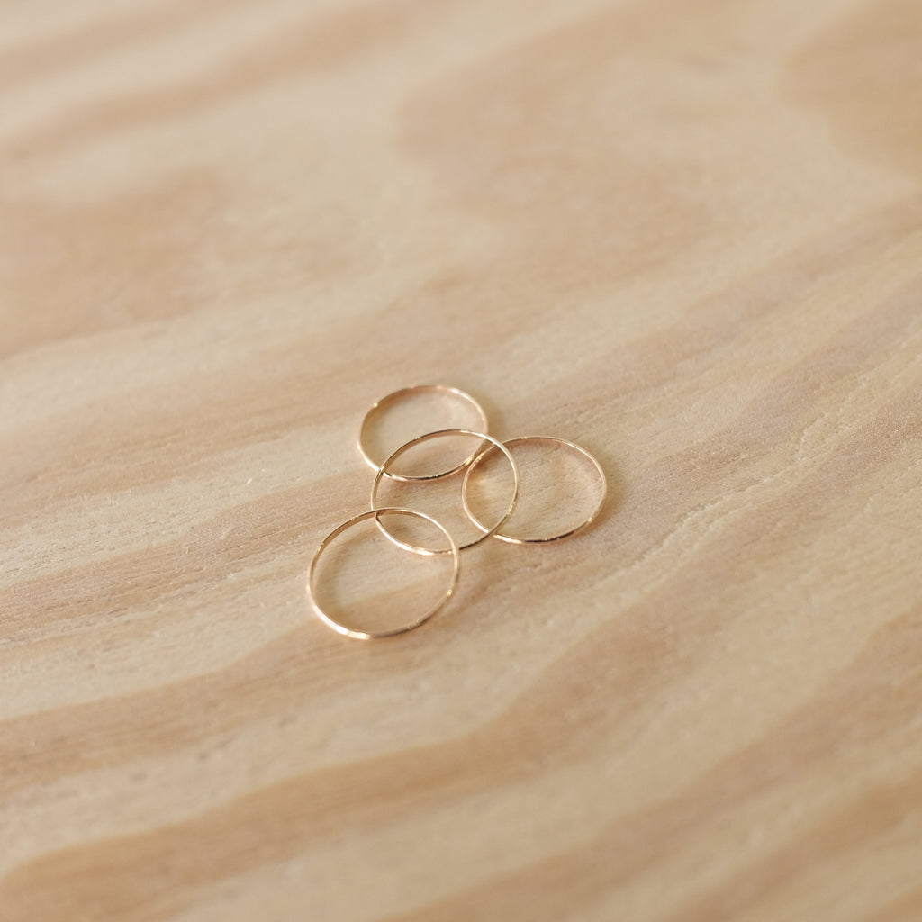 Simple First Knuckle Ring, 14k Gold